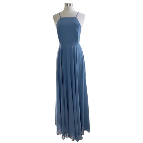 LULUS Mythical Kind of Love Slate Blue Maxi Dress size M - Picture 2 of 15